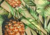 шелк Dolce Gabbana "Пальмы с ананасами"  на бежевом фоне рис-4