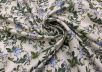 шелк твил с цветочным принтом на кремовом фоне рис-3
