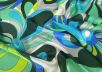 Шелк атласный  Emilio Pucci с крупным цветочным принтом  рис-2